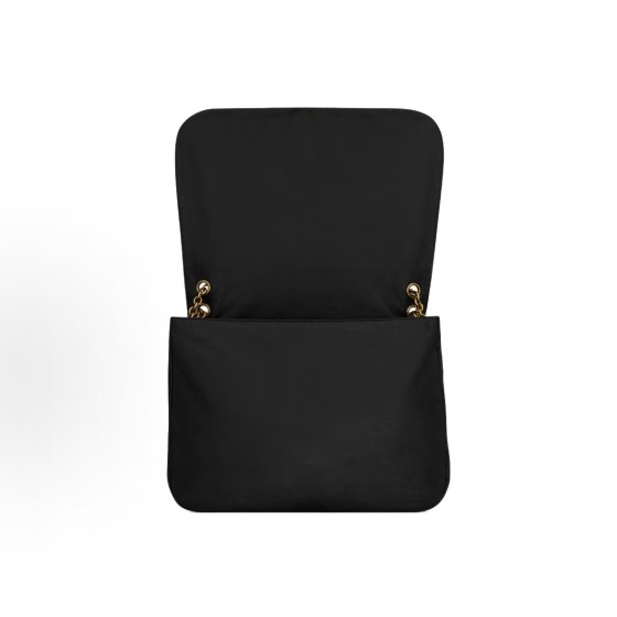 SAINT LAURENT YSL JAMIE 4.3 Distressed Logo Chain Hand bill Shoulder bag for women, black